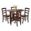 Alamo 5-Pc Round Drop Leaf Table with 4 Ladder Back