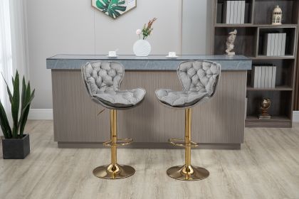 COOLMORE Bar Stools with Back and Footrest Counter Height Chairs 2PC/SET