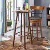 Set of 2 30.5 Inches Swivel Pub Height Dining Chair