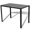 Five Piece Dining Table and Chair Set Black and White