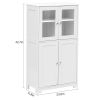 Bathroom Storage Cabinet, Wooden Free-Standing Floor Cabinet for Kitchen/Living Room/Bathroom Use