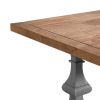 Solid Wood Vintage Dining Table, Walnut, 76"x35"x30"