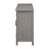 U_Style Featured Four-door Storage Cabinet with Adjustable Shelf and Metal Handles , Suitable for Entryway, Living Room, Bedroom