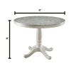 White Color Round Dining Table w Faux Marble Top Solid wood Classic Dining Room 1pc Table Only