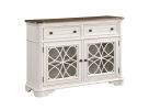 ACME Florian Server, Oak & Antique White Finish DN01656