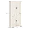 71" Freestanding Kitchen Pantry with 4 Doors, and 2 Large Cabinets, Tall Storage Cabinet with Wide Drawer for Kitchen Dining Room, White