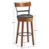 Set of 2 30.5 Inches Swivel Pub Height Dining Chair