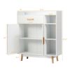 Floor Storage Cabinet Free Standing Cupboard Chest