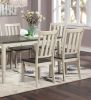 Dining Room Furniture Set of 2pcs Side Chairs Dual Tone Design Antique White / Gray Solid wood Kitchen Breakfast