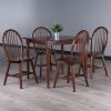 Mornay 5-Pc Dining Table with Windsor Chairs; Walnut