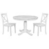 5 Pieces Dining Table and Chairs Set for 4 Persons; Kitchen Room Solid Wood Table with 4 Chairs