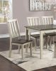 Dining Room Furniture Set of 2pcs Side Chairs Dual Tone Design Antique White / Gray Solid wood Kitchen Breakfast