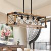 5-Light Retro Farmhouse Chandelier For Kitchen, Living room, Dining room(No Bulbs)