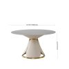 53 inch Modern sintered stone round dining table with stainless steel base with 6 pcs chairs