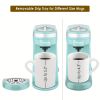 CHULUX Single Serve 12 Ounce Coffee Brewer,One Button Operation with Auto Shut-Off for Coffee or Tea,Cyan