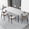 (Set of 6)Dining Chairs , Upholstered Chairs with Metal Legs for Kitchen Dining Room,Light Grey