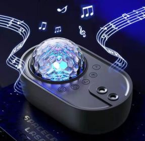 Music Laser Projection Starry Sky Light (Color: black)