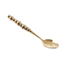 Light Luxury Ceramic Pearl Handle Knife Fork And Spoon Creative Stainless Steel Tableware (Option: Gold Main Spoon)