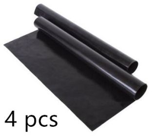 BBQ Grill Mats Grill Mat Grill Pan (Option: 4pc Black)