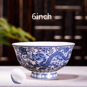 Household Noodle Bowls Ceramic Bone China For Eating (Option: 6inches)