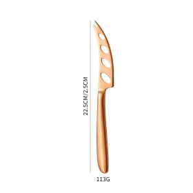 Stainless Steel Cheese Knife 4-piece Multifunctional (Option: Sharp KnifeRose Gold)