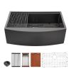 Farmhouse Sink Kitchen Sink Apron Front Single Bowl Workstation Stainless Steel Sink