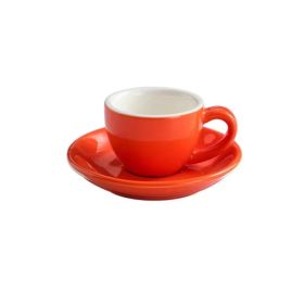 Espresso Cup American Style Porcelain Set (Option: Orange-75ML)