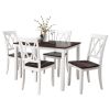 5-Piece Dining Table Set Home Kitchen Table and Chairs Wood Dining Set