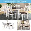 5-Piece Dining Table Set Home Kitchen Table and Chairs Wood Dining Set