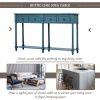 Console Table Sofa Table for Entryway with Drawers and Long Shelf Rectangular