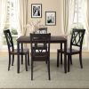 5-Piece Dining Table Set Home Kitchen Table and Chairs Wood Dining Set