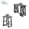 Rustic Counter Height 5-Piece Dining Set, Wood Console Table Set with 4 Stools for Small Places