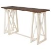 Rustic Counter Height 5-Piece Dining Set, Wood Console Table Set with 4 Stools for Small Places