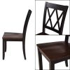 5-Piece Dining Table Set Home Kitchen Table and Chairs Wood Dining Set