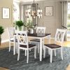 5-Piece Dining Table Set Home Kitchen Table and Chairs Wood Dining Set