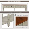 Console Table Sofa Table for Entryway with Drawers and Long Shelf Rectangular