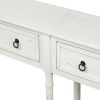 Console Table Sofa Table for Entryway with Drawers and Long Shelf Rectangular