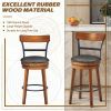 25.5-Inch 360-Degree Bar Swivel Stools with Leather Padded