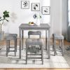 Dining Table, Bar Table and Chairs Set, 5 Piece Dining Table Set, Industrial Breakfast Table Set, for Living Room, Dining Room, Game Room