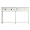 Console Table Sofa Table for Entryway with Drawers and Long Shelf Rectangular