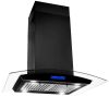 36 inch Stainless Steel Island Mount Range Hood 900CFM Tempered Glass w/LED Lights