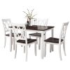 5-Piece Dining Table Set Home Kitchen Table and Chairs Wood Dining Set