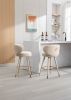 COOLMORE Counter Height Bar Stools Set of 2 for Kitchen Counter Solid Wood Legs with a fixed height of 360 degrees