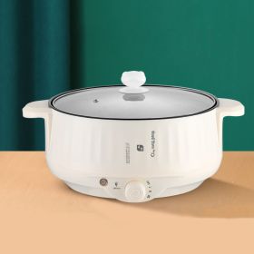 Non Stick Pot Household Electric Pot Integrated Type (Option: White-26CM-EU)